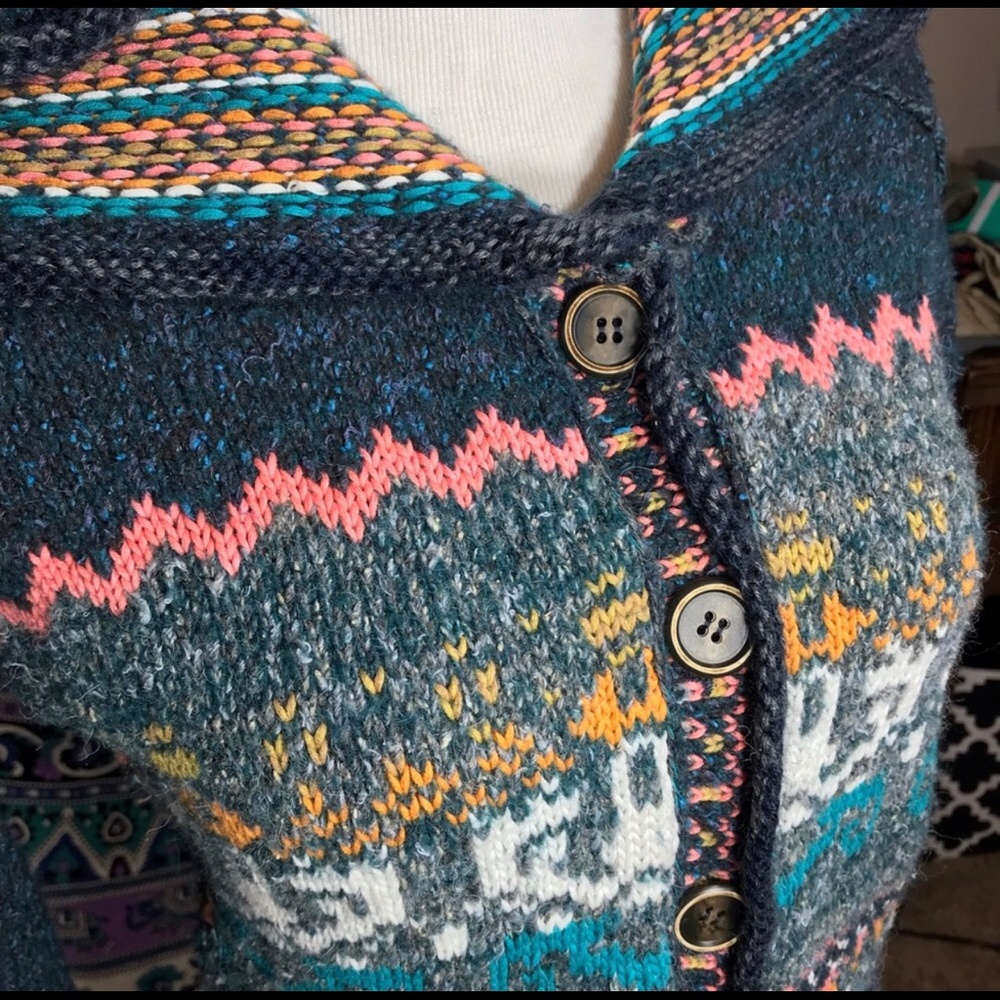 🌈Free People Boho Knit Cardigan Button Up Sweater